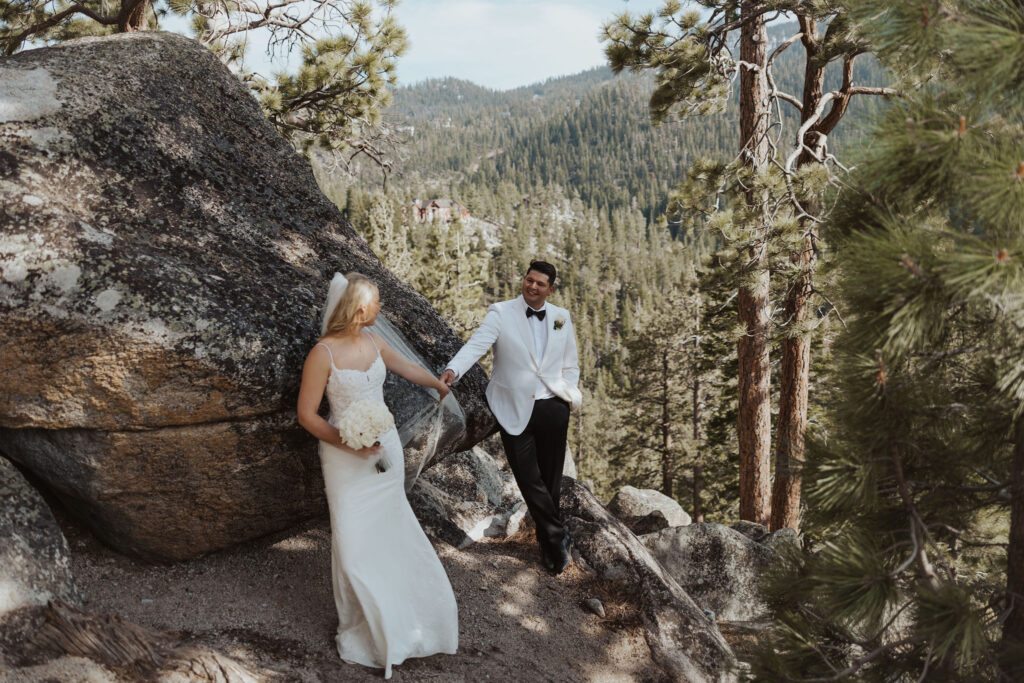 bride and groom photo in South Lake Tahoe