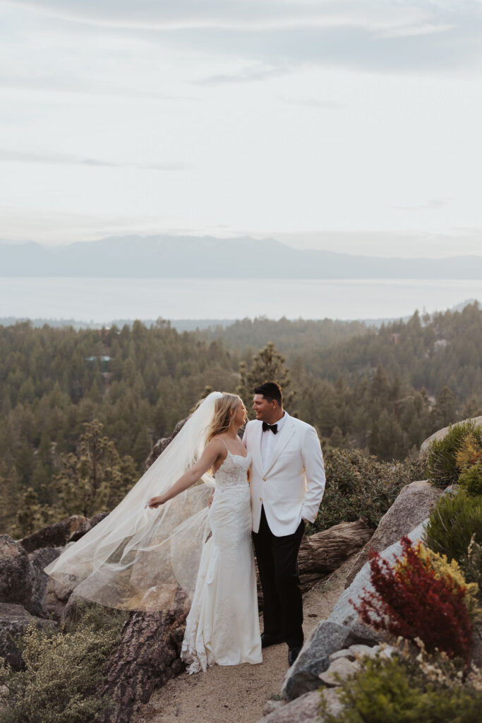 bride and groom photo in South Lake Tahoe